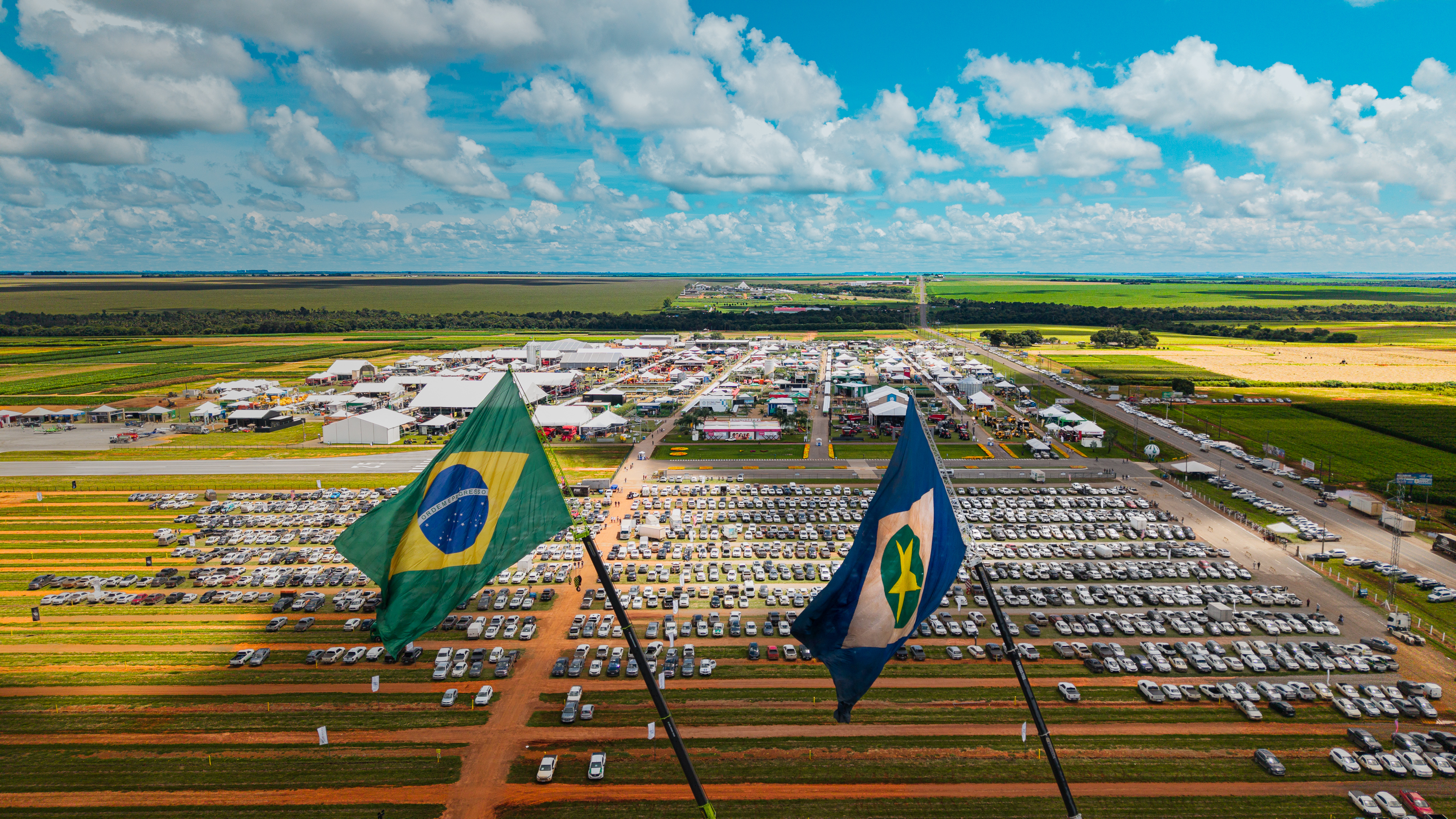 Vista aérea do parque tecnológico Show Safra — 650.000 m²